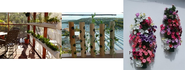 Tube végétal pour concevoir un jardin vertical pour sa terrasse et son balcon